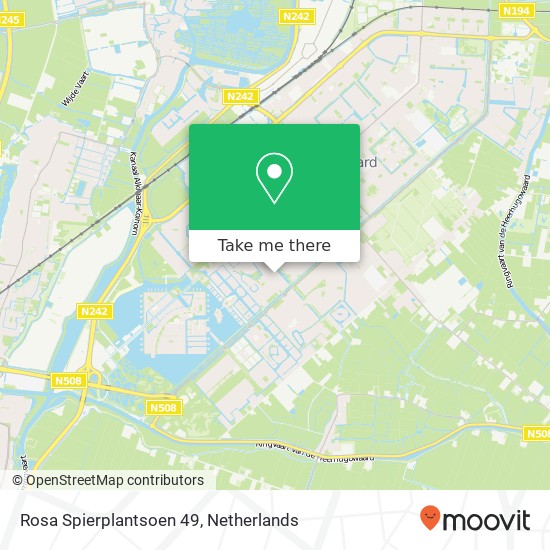 Rosa Spierplantsoen 49, 1705 KT Heerhugowaard Karte