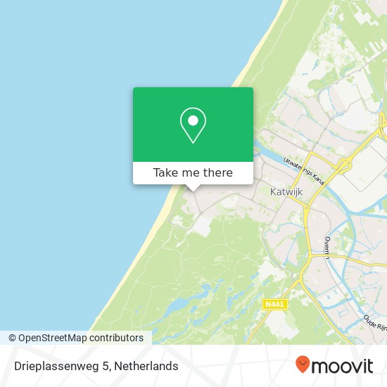 Drieplassenweg 5, 2225 JH Katwijk aan Zee Karte