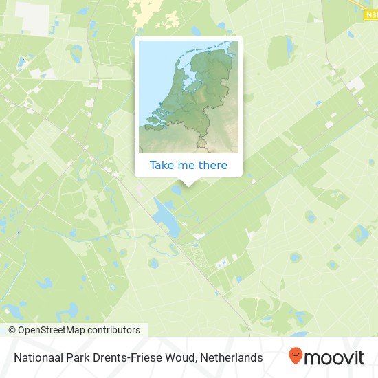 Nationaal Park Drents-Friese Woud, Nederland Karte