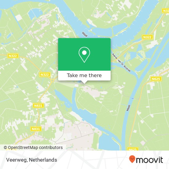 Veerweg, 5335 JK Alem Karte