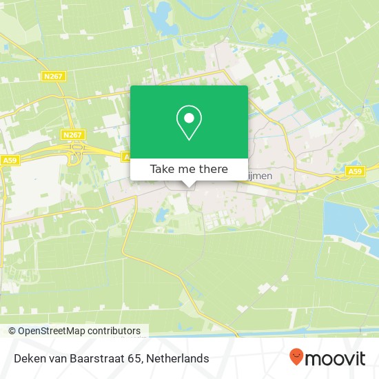 Deken van Baarstraat 65, Deken van Baarstraat 65, 5251 RJ Vlijmen, Nederland Karte