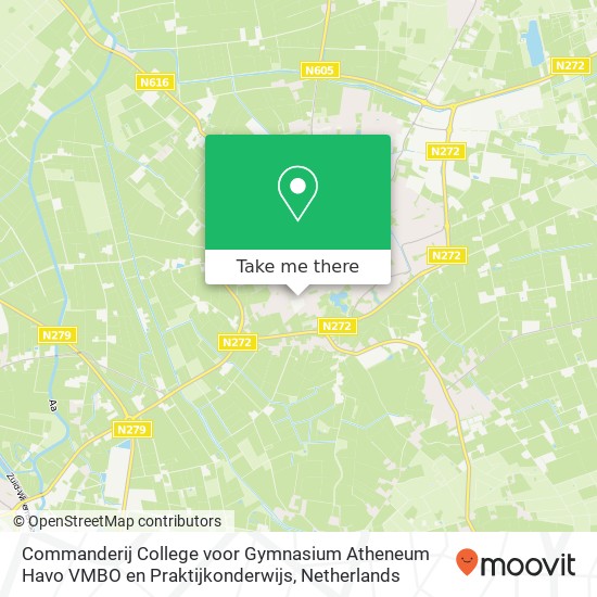 Commanderij College voor Gymnasium Atheneum Havo VMBO en Praktijkonderwijs, Sint Josephstraat 17 map