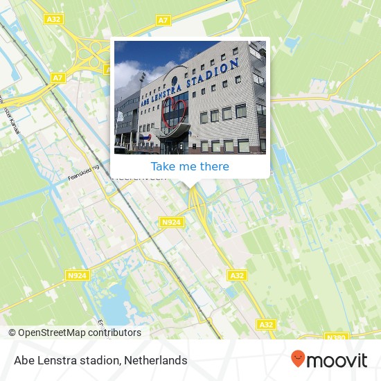 Abe Lenstra stadion, 8448 Heerenveen Karte