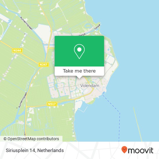 Siriusplein 14, 1131 VN Volendam map