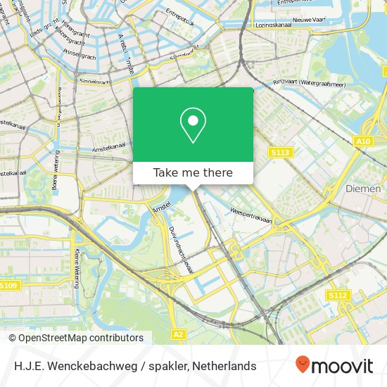 H.J.E. Wenckebachweg / spakler, 1096 Amsterdam map