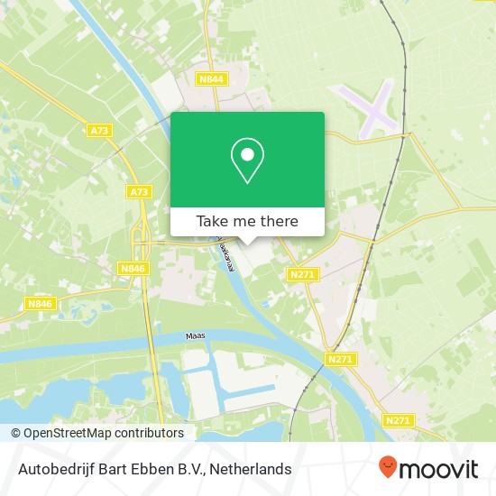 Autobedrijf Bart Ebben B.V., Sluisweg 18 map