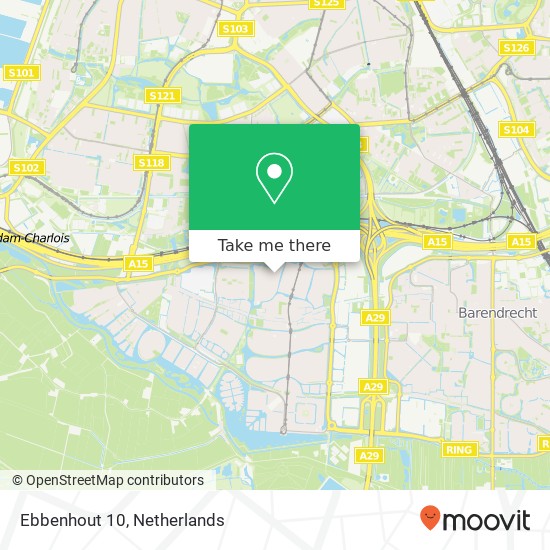 Ebbenhout 10, 2994 HD Barendrecht map