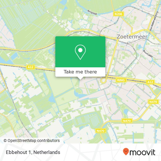 Ebbehout 1, 2719 MA Zoetermeer Karte