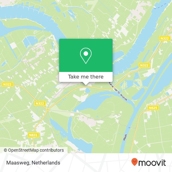 Maasweg, 5328 Rossum Karte