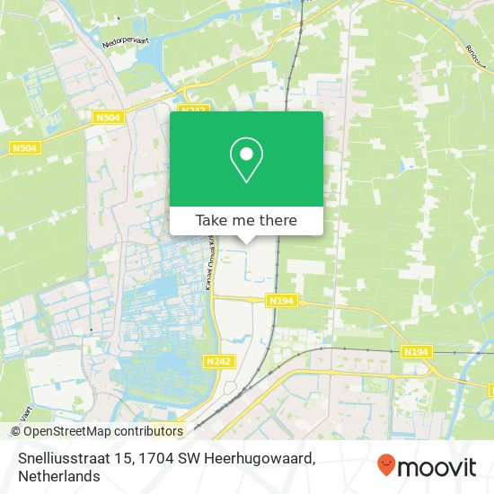 Snelliusstraat 15, 1704 SW Heerhugowaard map
