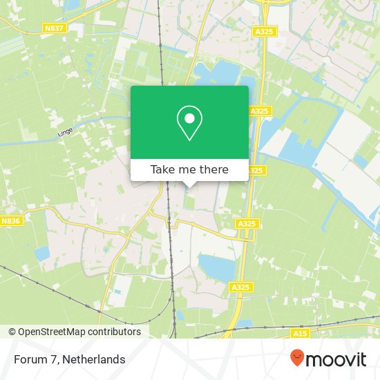 Forum 7, 6661 TW Elst map