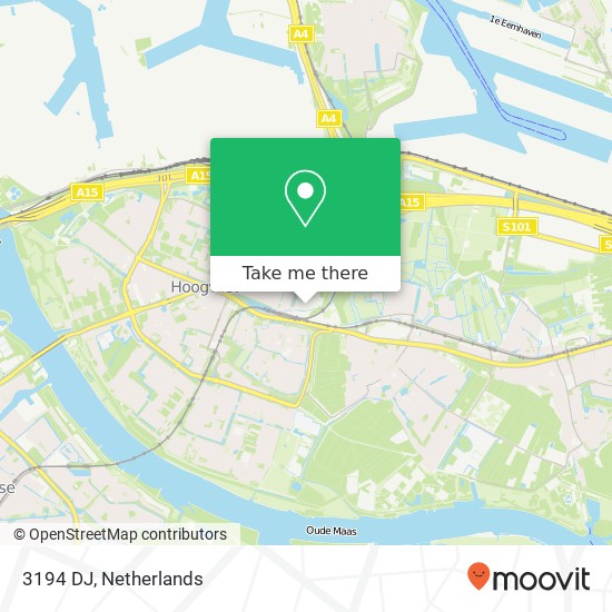 3194 DJ, 3194 DJ Hoogvliet Rotterdam, Nederland map