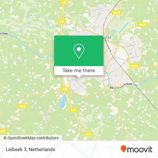 Leibeek 3, 3772 SX Barneveld map