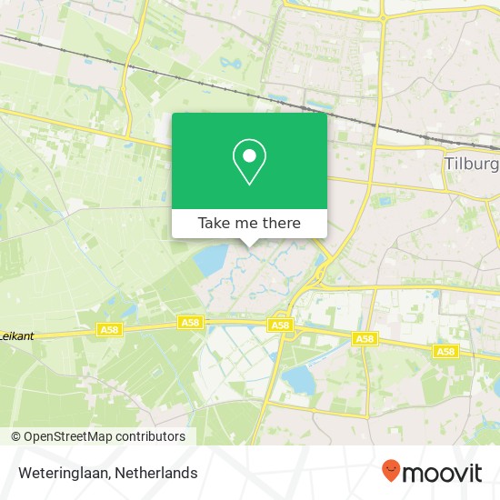Weteringlaan, 5032 WH Tilburg map