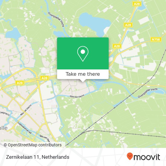 Zernikelaan 11, 8024 ZT Zwolle map