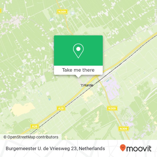 Burgemeester U. de Vriesweg 23, 8084 AR 't Harde map