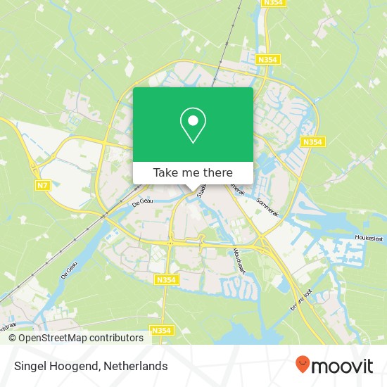 Singel Hoogend, 8601 AH Sneek Karte