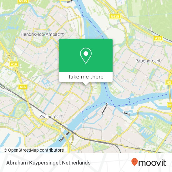 Abraham Kuypersingel, Abraham Kuypersingel, 3332 HB Zwijndrecht, Nederland Karte