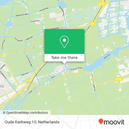 Oude Kerkweg 10, 2355 AT Hoogmade map