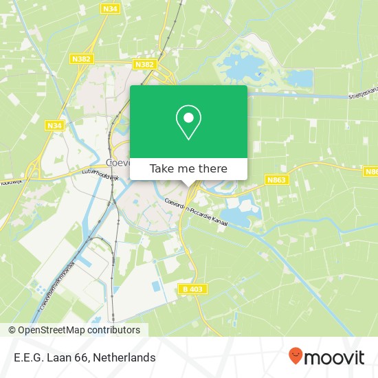 E.E.G. Laan 66, 7742 EH Coevorden map