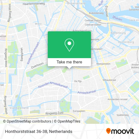 Honthorststraat 36-38 map
