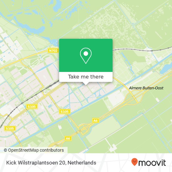 Kick Wilstraplantsoen 20, 1336 GT Almere-Buiten map