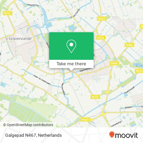 Galgepad N467, 2691 Naaldwijk Karte