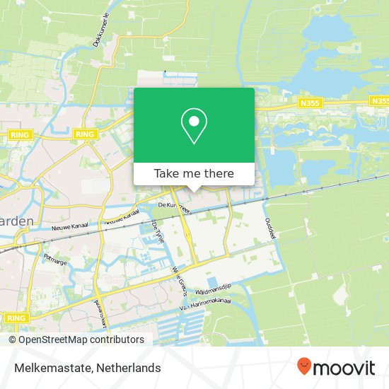Melkemastate, Melkemastate, 8925 Leeuwarden, Nederland map