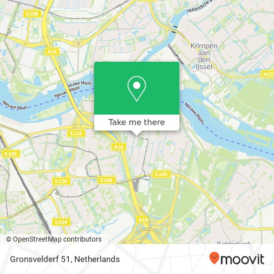 Gronsvelderf 51, 3077 SB Rotterdam Karte