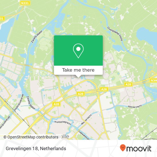 Grevelingen 18, 8032 KT Zwolle map