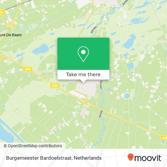 Burgemeester Bardoelstraat, 5066 VH Moergestel map