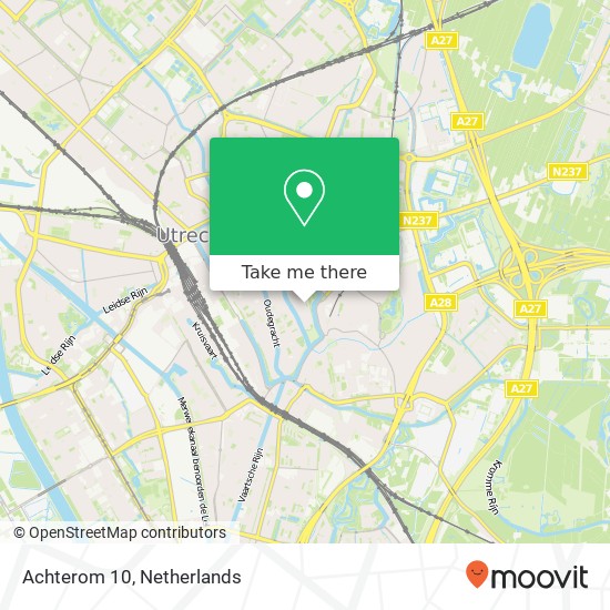 Achterom 10, 3512 KT Utrecht map