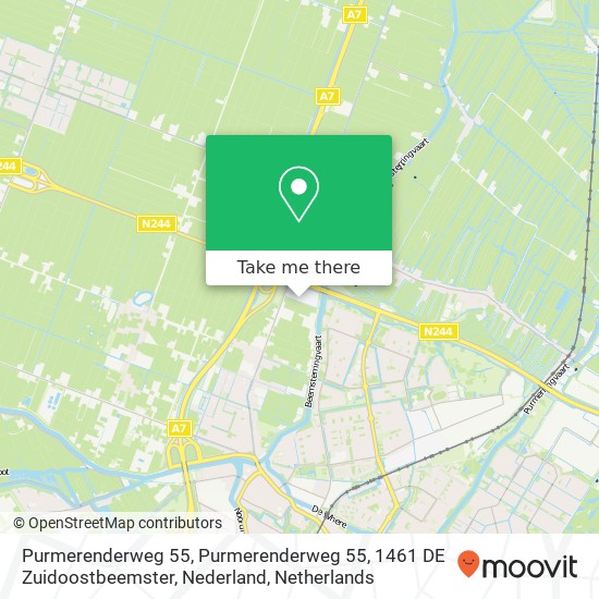 Purmerenderweg 55, Purmerenderweg 55, 1461 DE Zuidoostbeemster, Nederland Karte