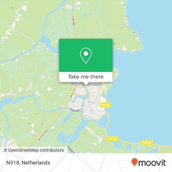 N518, 1141 Monnickendam map