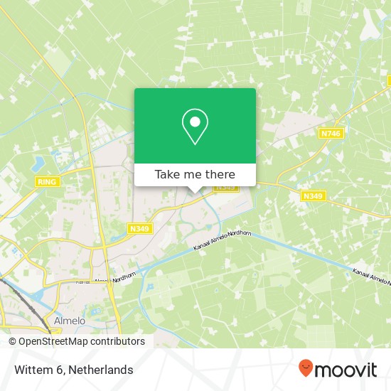 Wittem 6, 7603 NE Almelo map