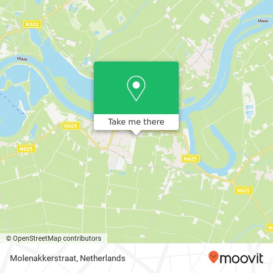 Molenakkerstraat, 5397 Lith map