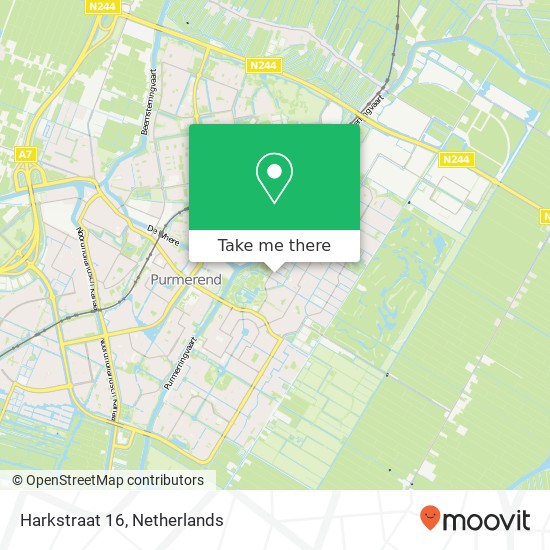 Harkstraat 16, 1445 JH Purmerend map