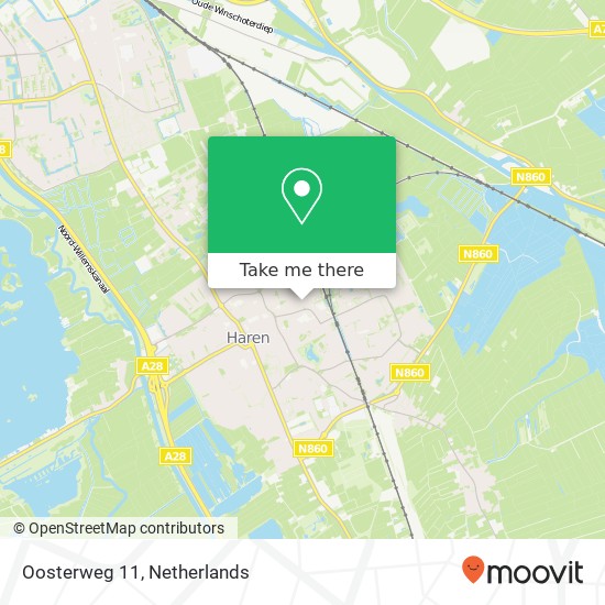 Oosterweg 11, 9751 PA Haren map