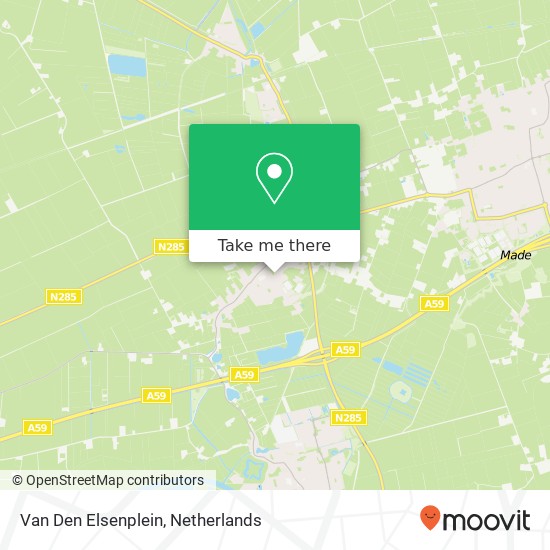 Van Den Elsenplein, Van Den Elsenplein, 4845 EB Wagenberg, Nederland map