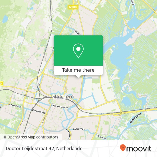 Doctor Leijdsstraat 92, 2021 RK Haarlem map