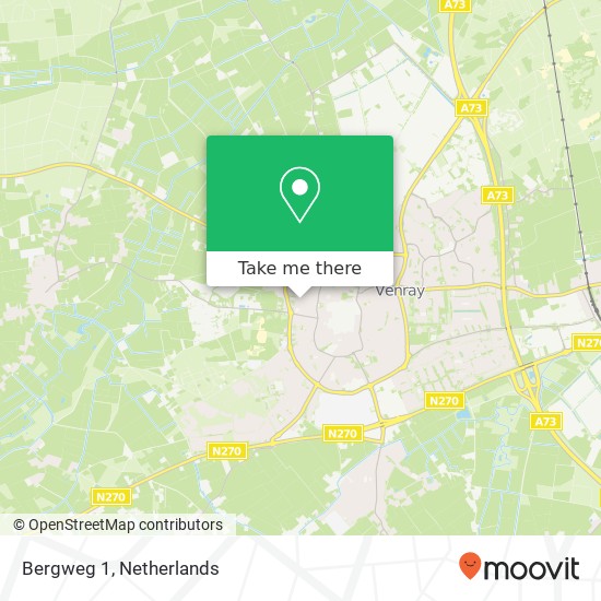 Bergweg 1, 5801 EG Venray map