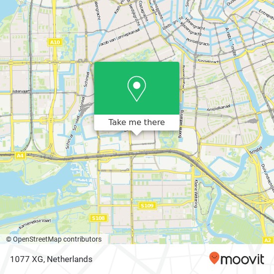 1077 XG, 1077 XG Amsterdam, Nederland Karte