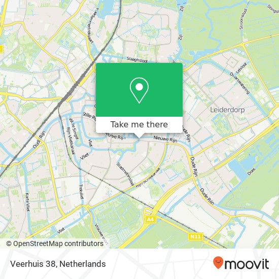 Veerhuis 38, 2313 KR Leiden map