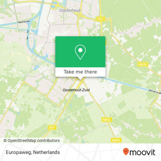 Europaweg, 4903 Oosterhout map