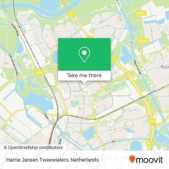 Harrie Jansen Tweewielers, Rompertpassage map