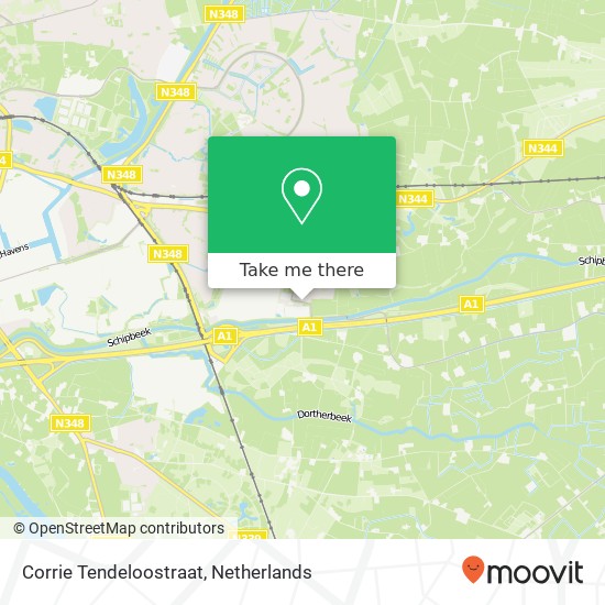 Corrie Tendeloostraat, 7421 LT Deventer Karte