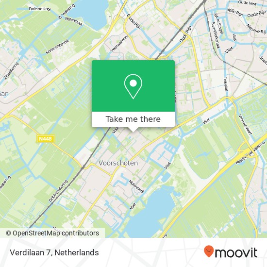Verdilaan 7, 2253 HJ Voorschoten Karte