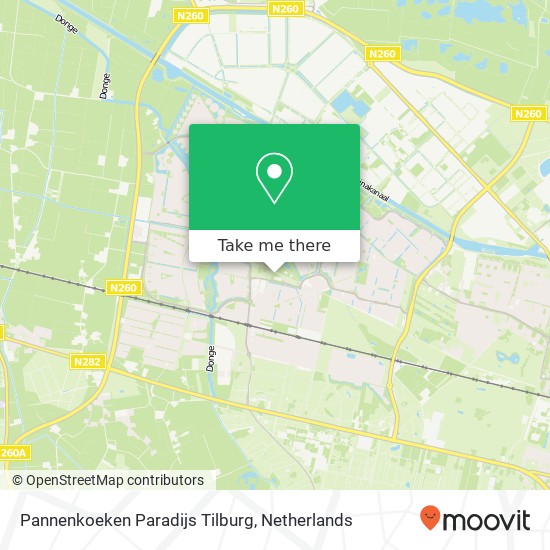 Pannenkoeken Paradijs Tilburg, Campenhoefdreef 13 map