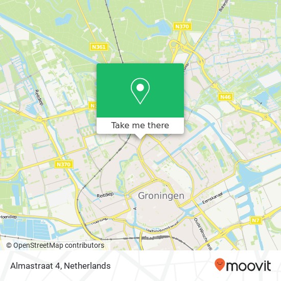 Almastraat 4, 9716 CN Groningen map
