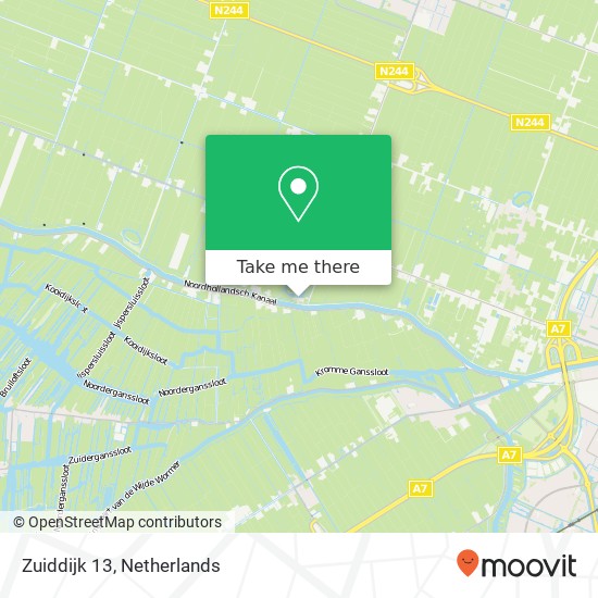 Zuiddijk 13, 1461 EB Zuidoostbeemster map